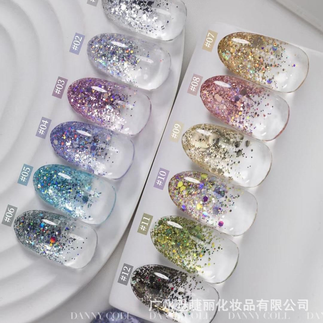 Danny Coll N14 12 Colours Set (Glitters)