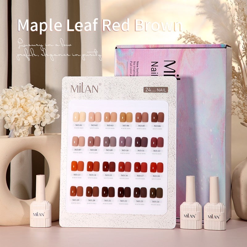 MiLan 24 Colours Set (Maple Leaf Red Brown)