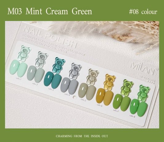 MiLan 8 Colours Set (M03 Mint Cream Green)