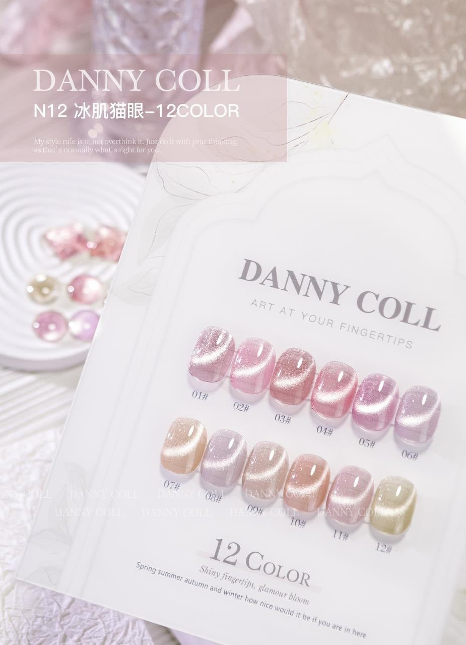 Danny Coll 12 colours pink cat eyes set