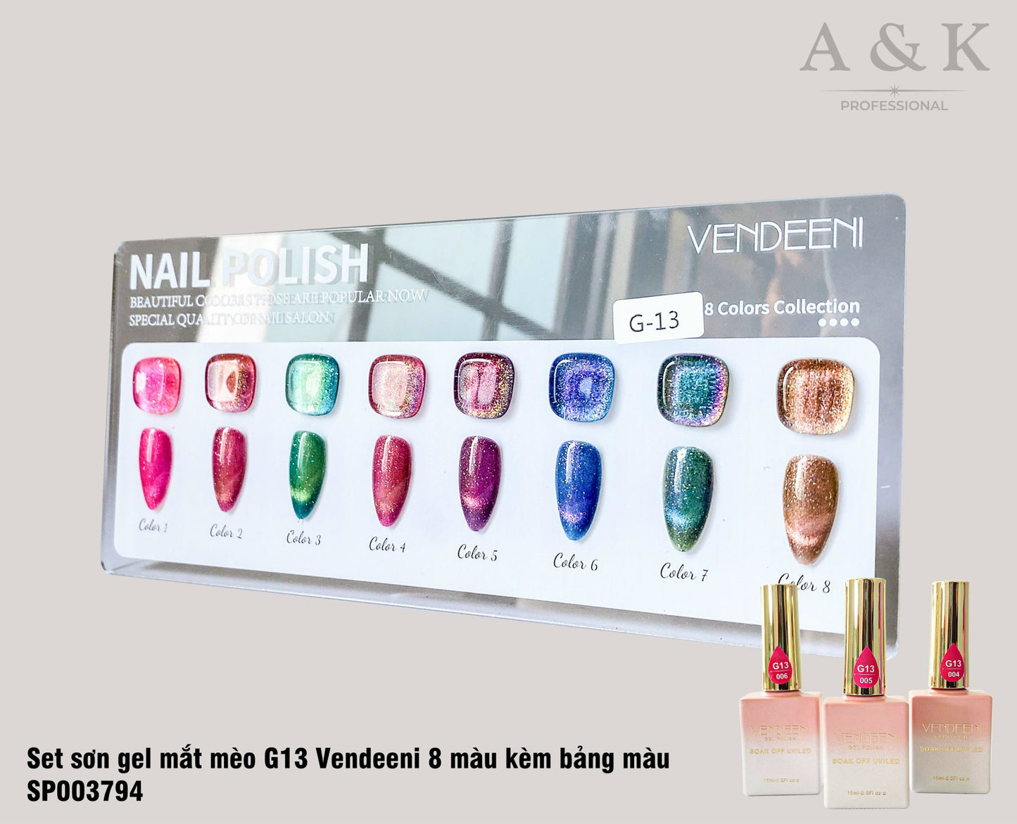 Vendeeni 8 Colours Cat Eye Set